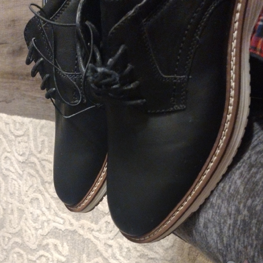 Perry Ellis Black Leather Boots